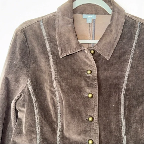 J. Jill Chocolate Brown Utility Jacket - Picture 3 of 8